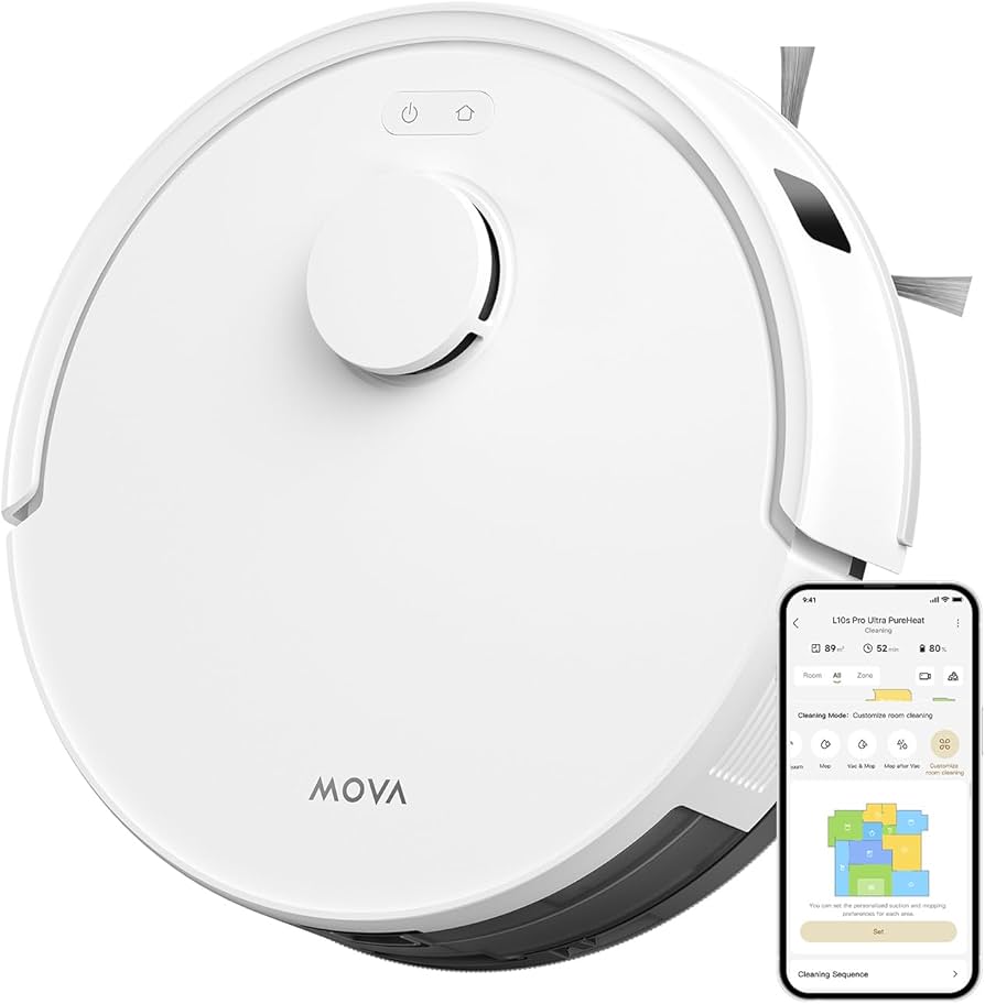 Amazon | MOVA E20 ロボット掃除機 水拭き 強力吸引 5000Pa 床拭き LDS