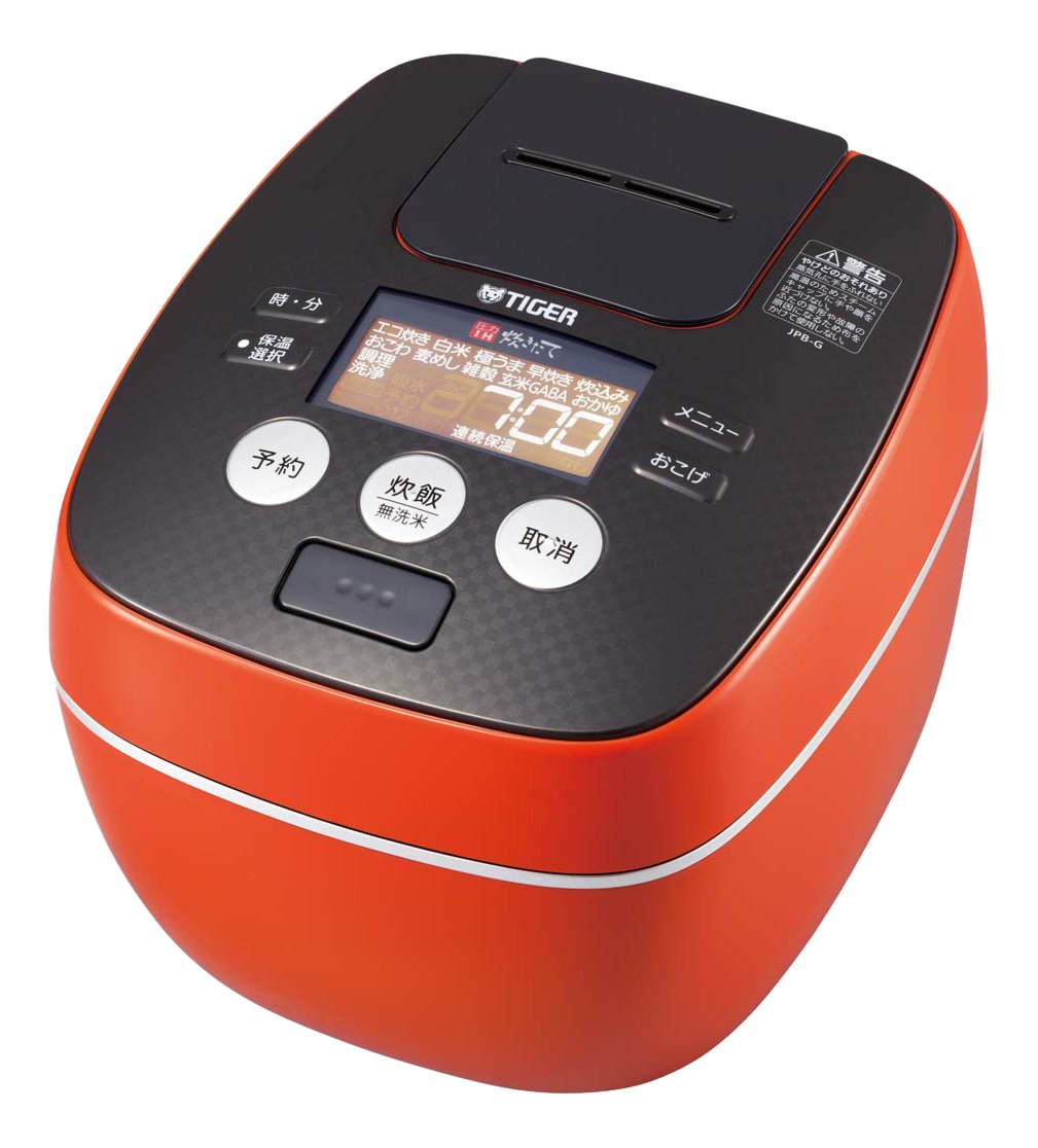 Amazon | タイガー 炊飯器 5.5合 圧力 IH アーバン オレンジ 炊きたて