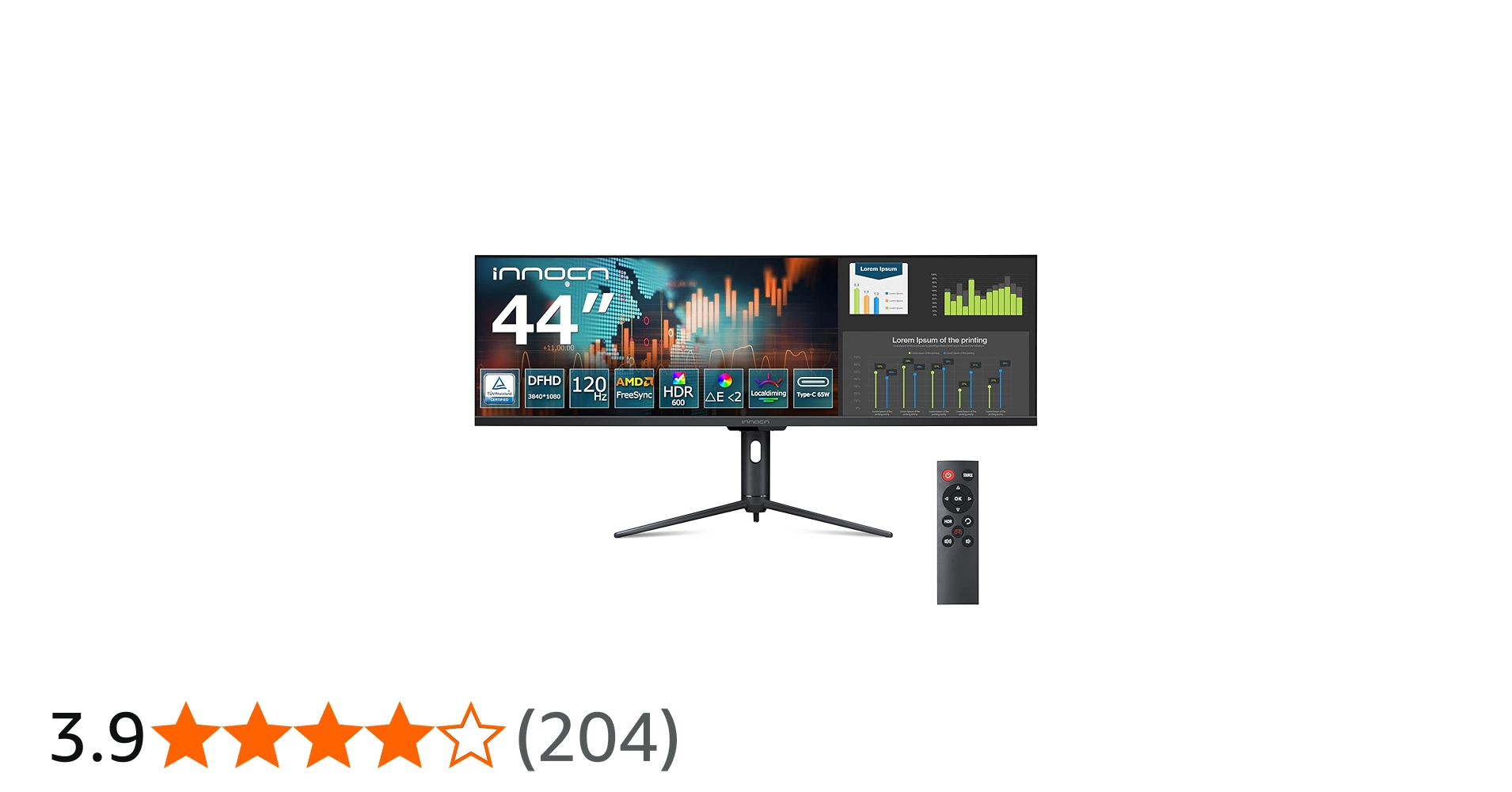 Amazon.co.jp: INNOCN 43.8インチ モニター, 3840*1080 ウルトラワイド