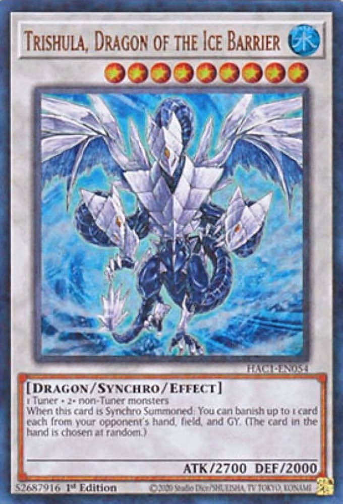 Amazon.co.jp: 遊戯王 HAC1-EN054 氷結界の龍 トリシューラ Trishula