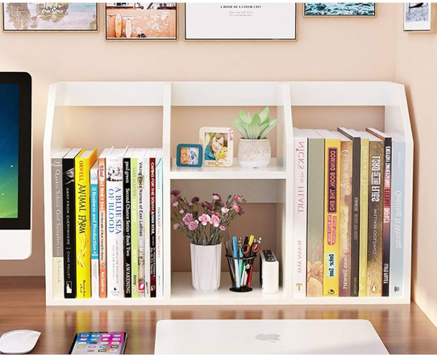 Amazon | 卓上収納 木製 コンパクト 卓上本棚 デスク上置棚 机上ラック