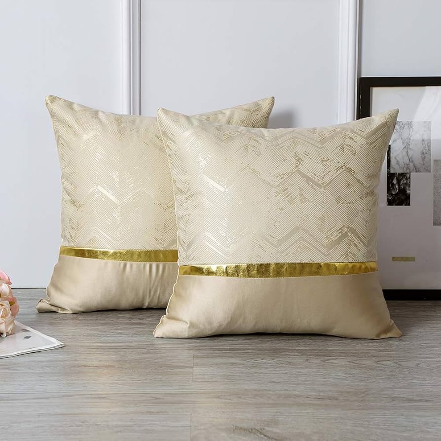 Amazon.co.jp: Soleebee クッションカバー 45 45 2枚セット 北欧 豪華