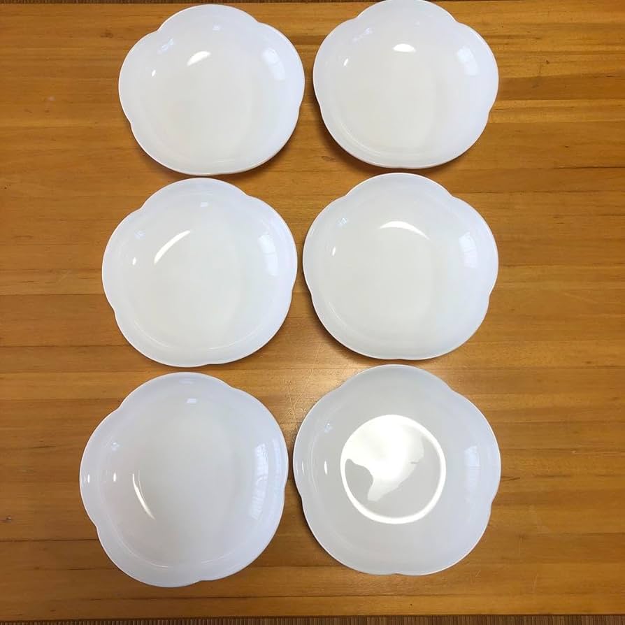 Amazon.co.jp: 【人気】 ヤマザキ春のパン祭り 白いお皿 花形 6枚