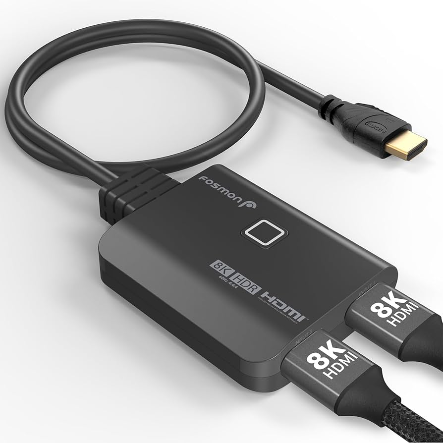 Amazon.com: Fosmon 8K 2x1 HDMI Switch with 1.8FT HDMI 2.1 Cable