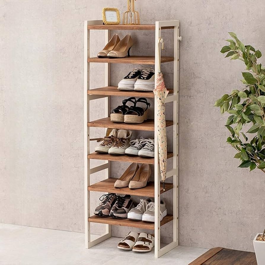 Amazon｜幅45cm 棚7段 下駄箱 玄関収納 玄関家具 靴ラック ラック 靴箱