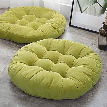 Amazon.co.jp: 床枕、床に座るための丸い瞑想枕床に着席するための頑丈