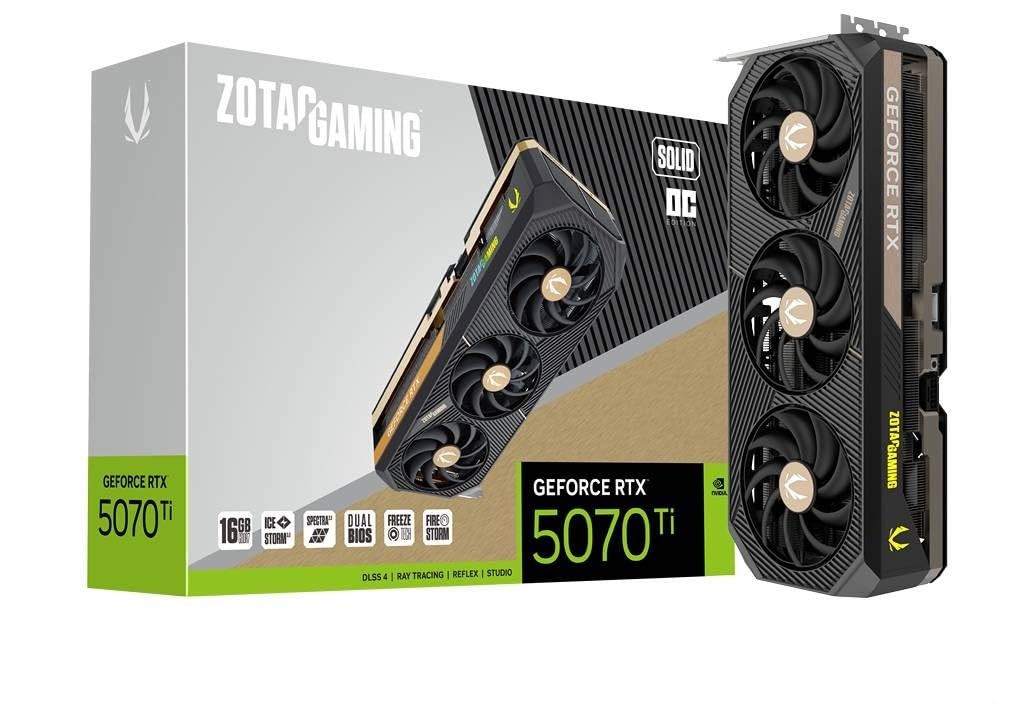 Amazon | ZOTAC GAMING GeForce RTX 5070 Ti SOLID OC 16GB GDDR7