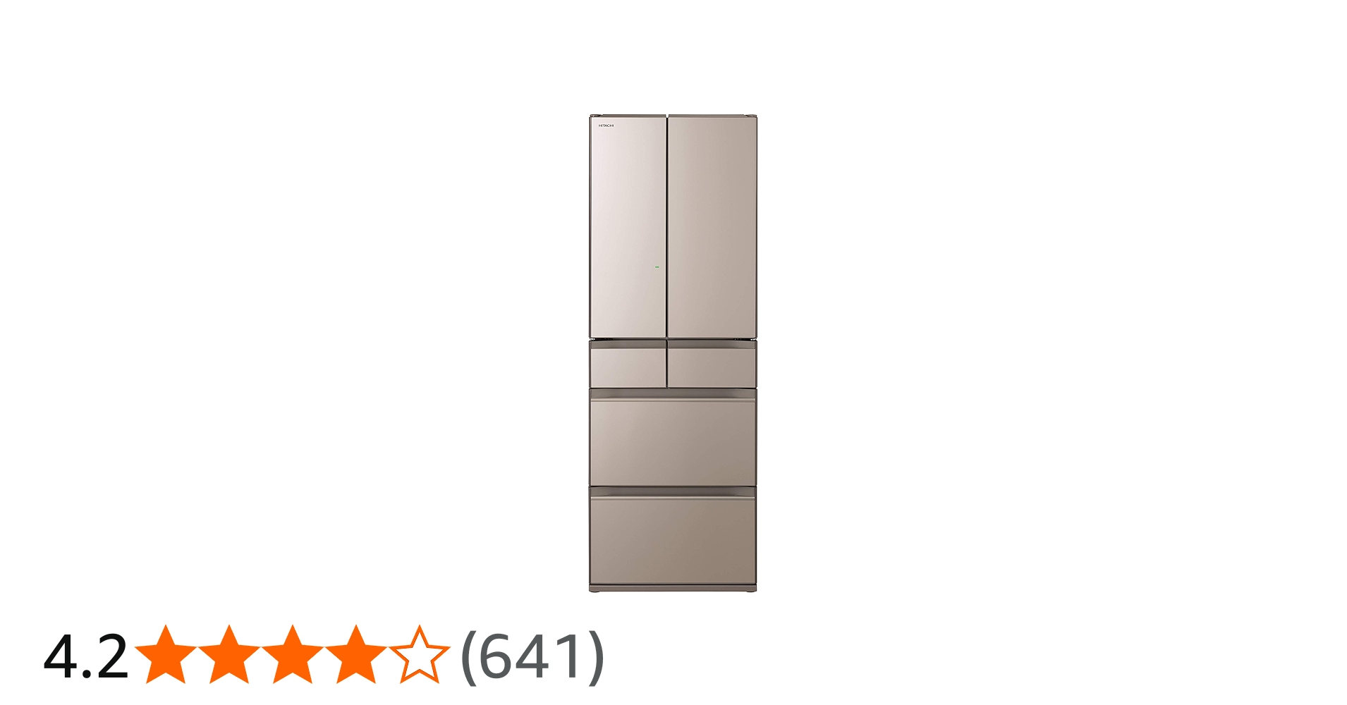 Amazon | 日立 冷蔵庫 幅65cm 520L クリスタルシャンパン R-HW52N XN 6