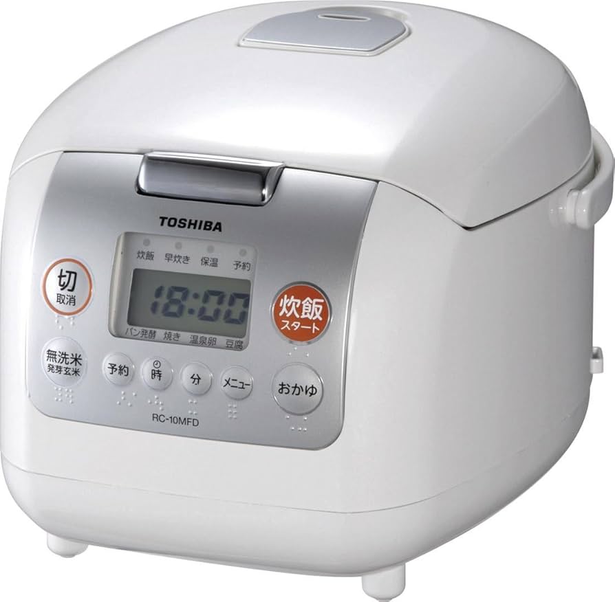Amazon | TOSHIBA マイコン保温釜1.0L RC-10MFD(W) ホワイト | 東芝