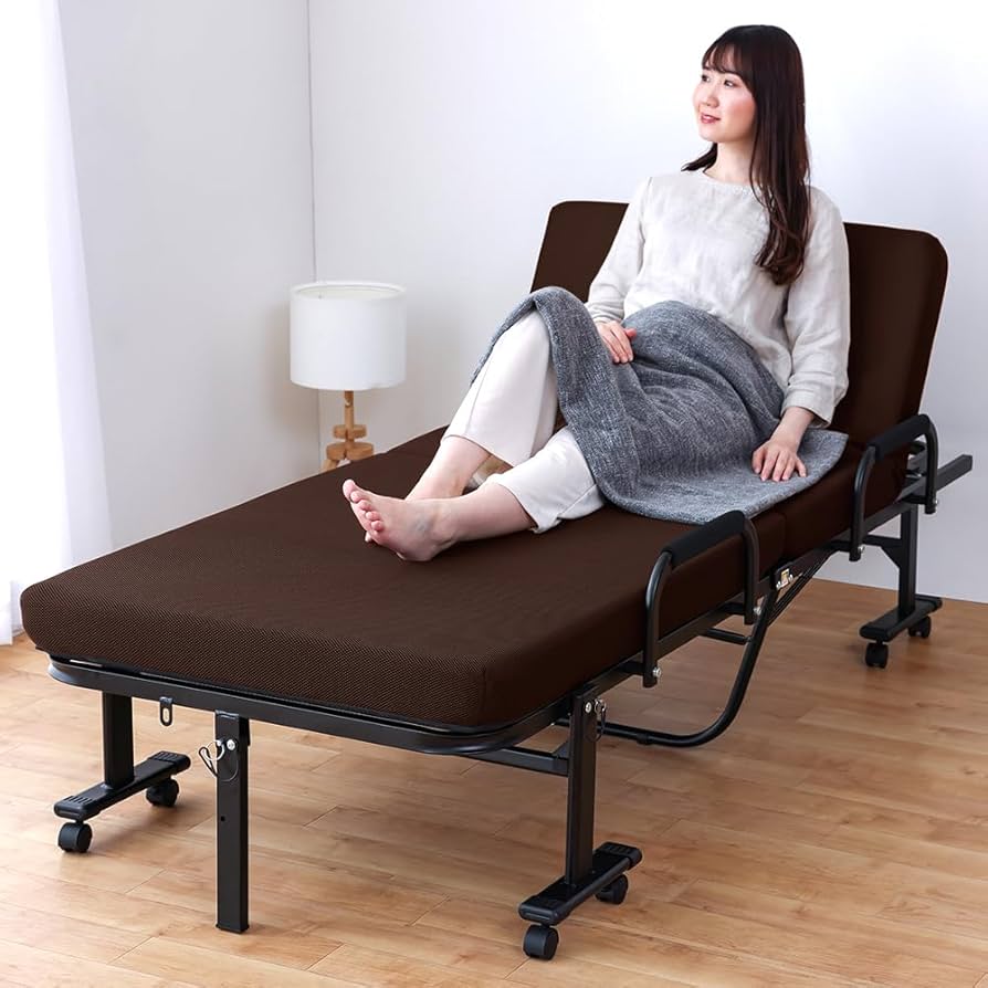 Amazon｜アイリスオーヤマ 折りたたみベッド シングル ハイタイプ