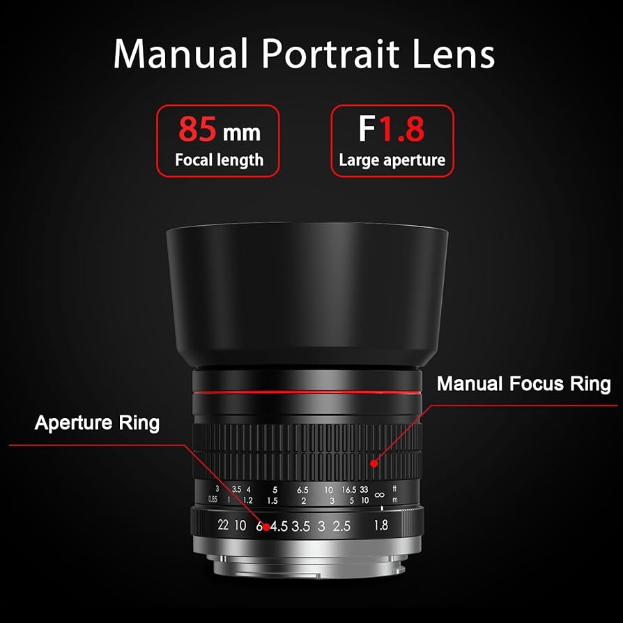 Amazon.com : 85mm f1.8 Portrait Lens - EF Lens for Canon, Manual