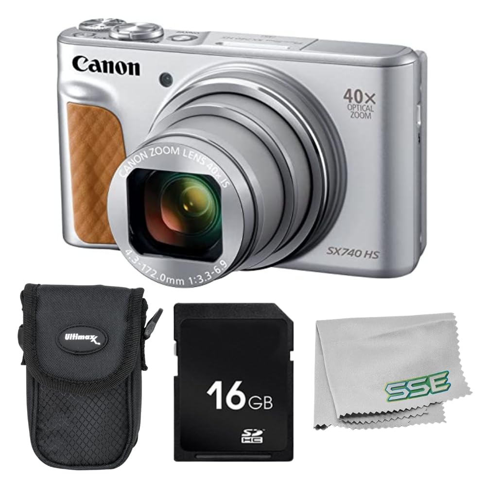 Amazon.com : Canon PowerShot SX740 HS Digital Camera 4PC Bundle