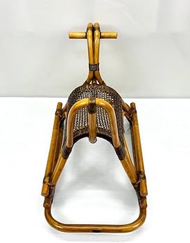 Amazon.co.jp: kazama製籐 ラタン ロッキングホース 木馬 アンティーク