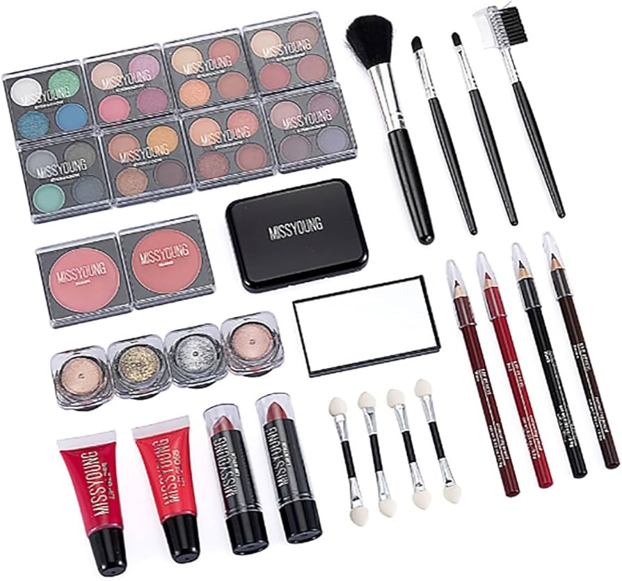 Amazon | メイクアップセット ミラー付き メイクセット フル美容 56点