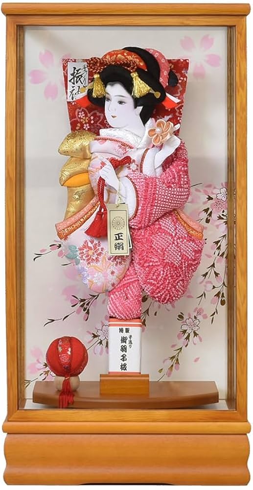 Amazon | 羽子板 お祝い 初正月 羽子板飾り ピンク 13号 茶色ケース