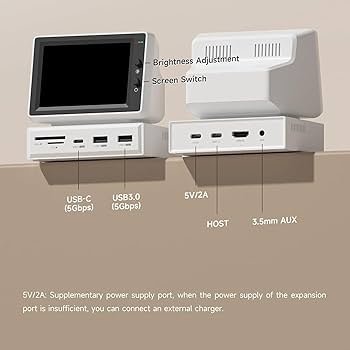 Amazon | USB Cハブ付き3.5インチIPS USBミニスクリーン、PC用