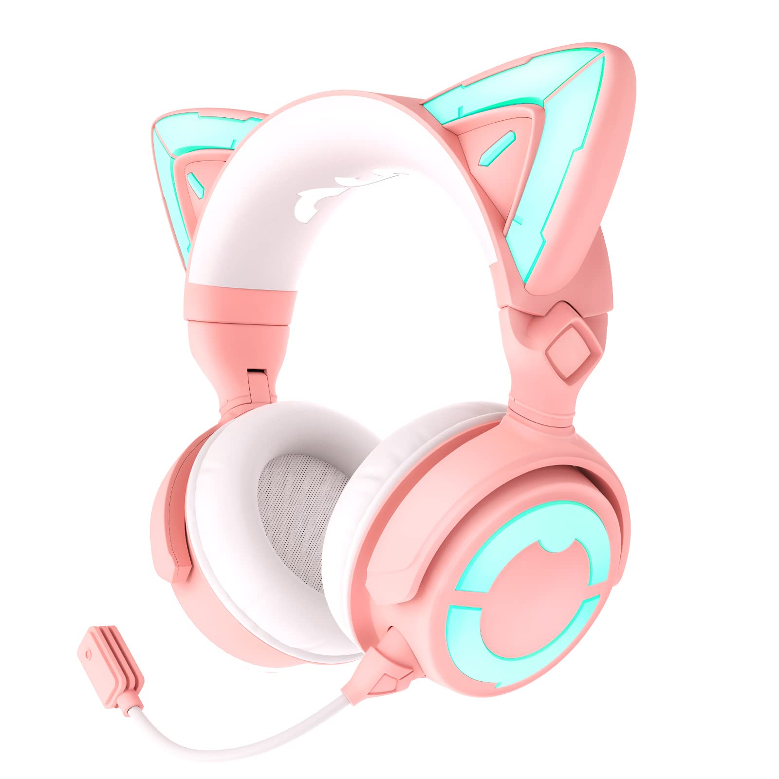 Amazon.com: YOWU RGB Cat Ear Headphone 4, Upgraded Wireless