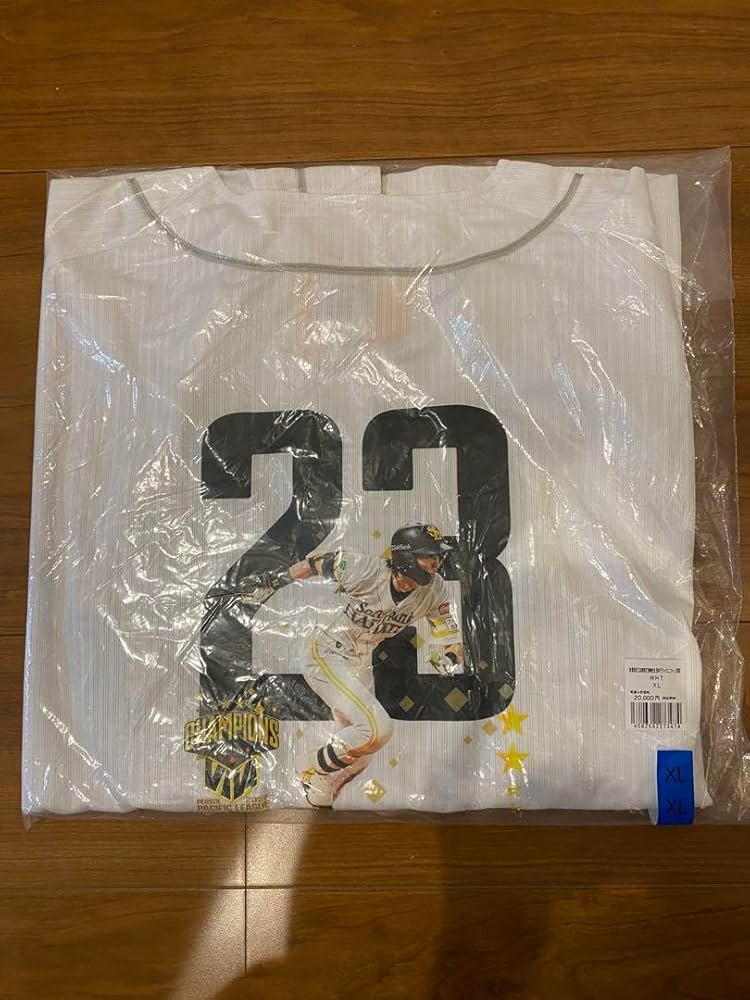 SoftBank Hawks 周東佑京2024優勝記念ユニフォームLサイズ Amazon.co