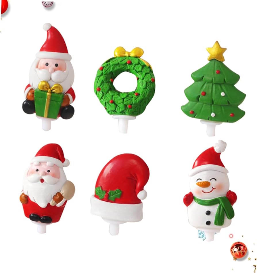 Amazon.co.jp: Toddmomy 6個 カップケーキピック サンタカップケーキ