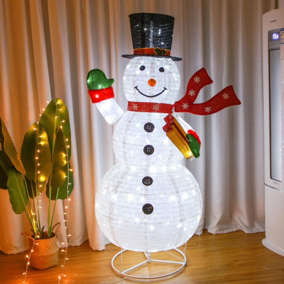 Amazon | Hinniuy 雪だるま スノーマン モチーフライト サンタ