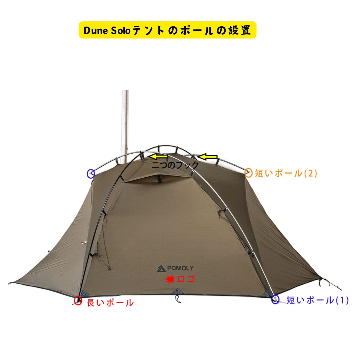 POMOLY Dune Soloテント】＋【DODグランドシート】セット売り POMOLY