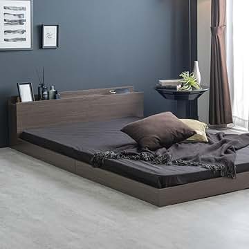 Amazon.co.jp: セミダブルベッドフレーム ロータイプ