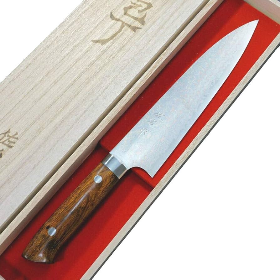 Amazon.co.jp: 佐治武士 牛刀 210mm 有色ダマスカス VG10 V金10号