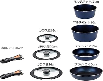 Amazon.co.jp: パール金属 フライパン 鍋 9点 セット IH対応 ダーク