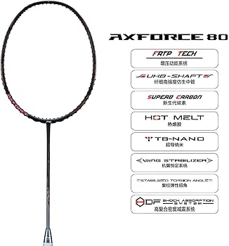 Amazon | 【リーニン】バドミントン 未張りラケット AXFORCE80