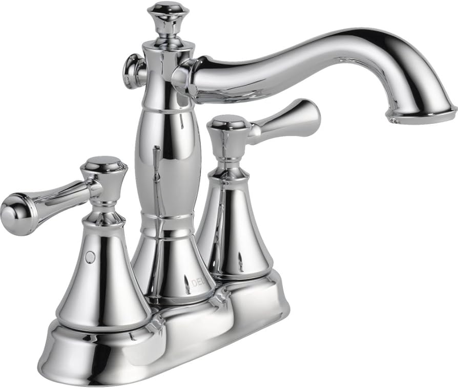 Delta Faucet Cassidy Centerset Bathroom Faucet Chrome, Bathroom