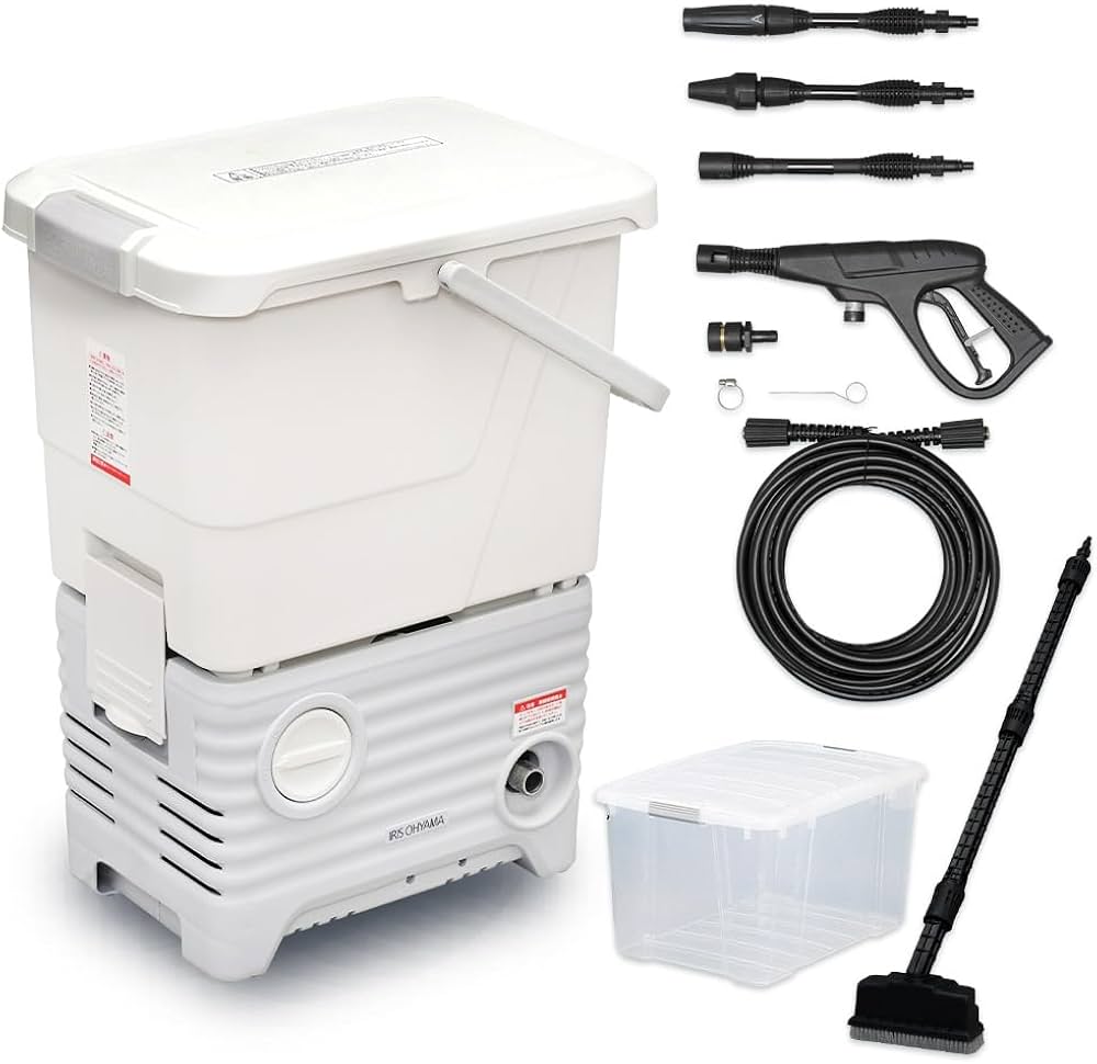Amazon | 【ブラシ+収納ケースセット】アイリスオーヤマ タンク式高圧