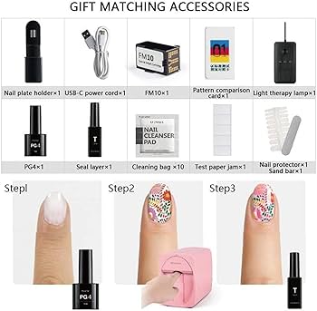 Amazon.co.jp: 自動ネイルアートプリンターマシン, 自動識別, 2400 Dpi