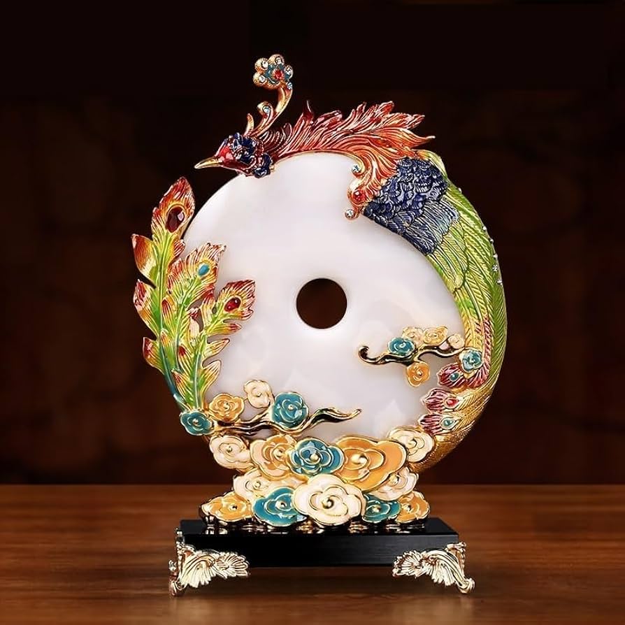 Amazon.co.jp: 鳳凰の置物 【改運】 朱雀 火の鳥 鳳凰 四霊 霊鳥 風水