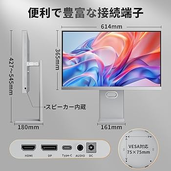 Amazon.co.jp: 【5倍ポイント】cocopar モニター 27インチ 4K Mac