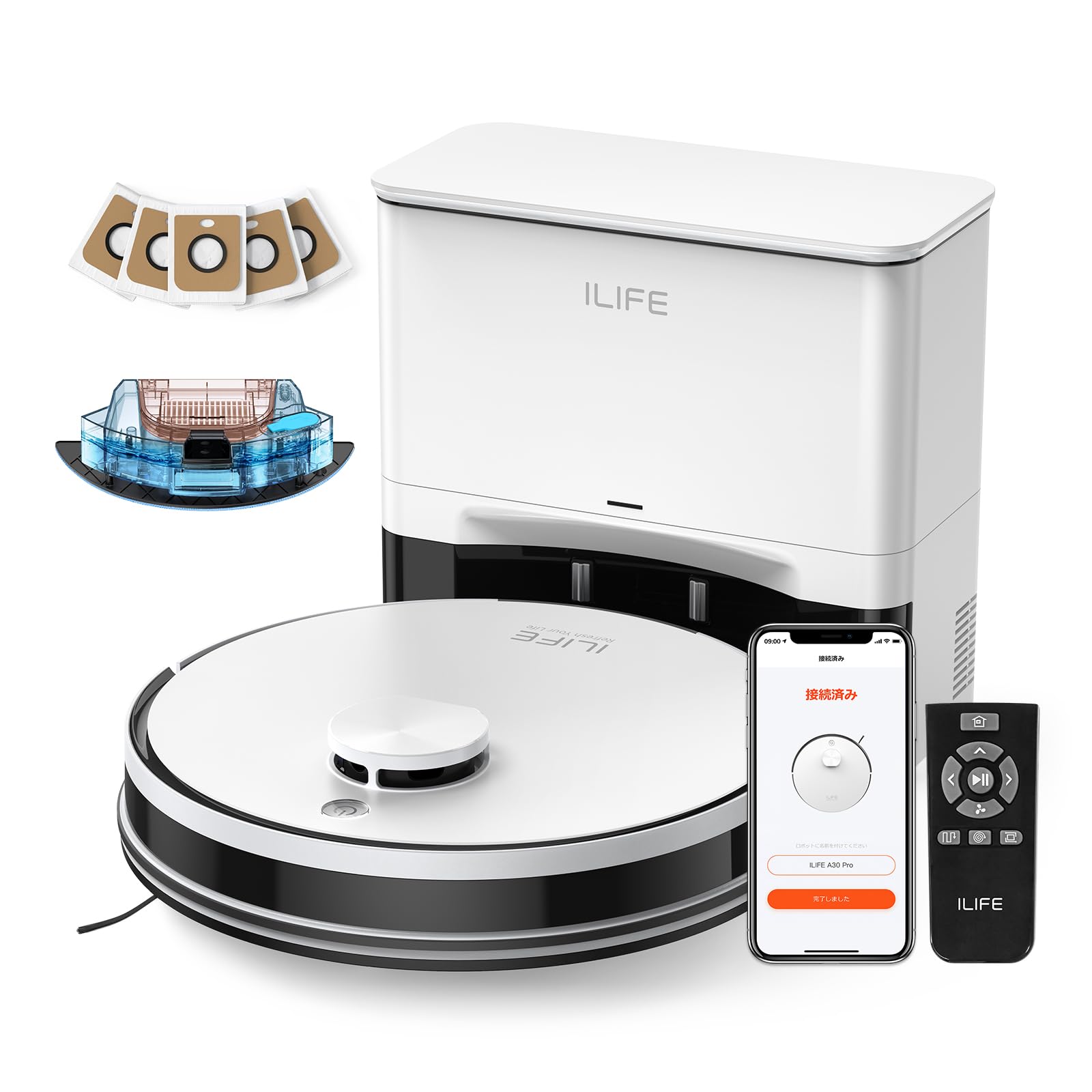 Amazon | アイライフ(ILIFE) ロボット掃除機 高精度レーザー 自動ゴミ