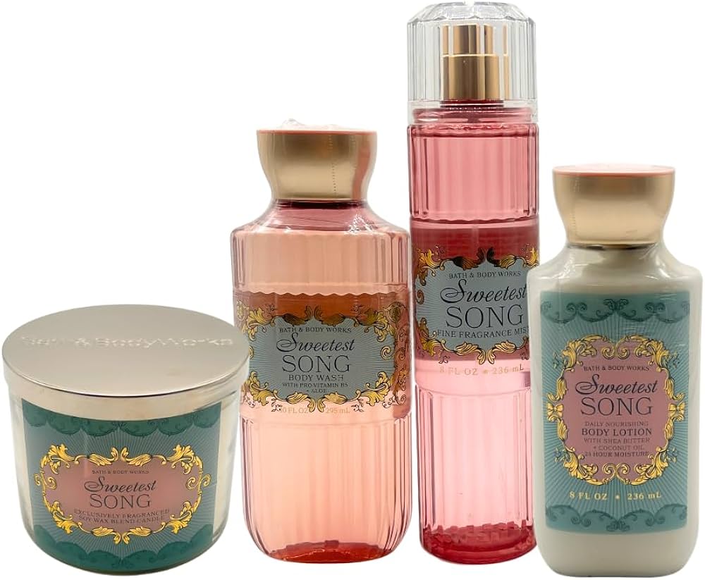 Amazon.com : Bath & Body Works SWEETEST SONG 4-piece Deluxe Gift
