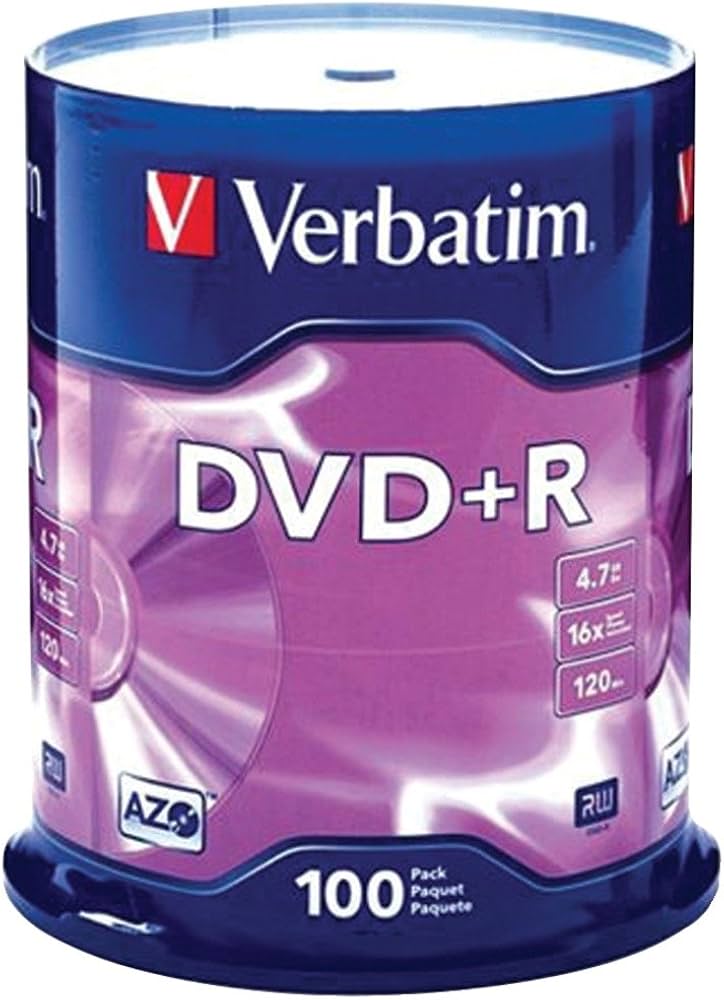 Amazon.com: VER95098 - Verbatim AZO DVD+R 4.7GB 16X with Branded