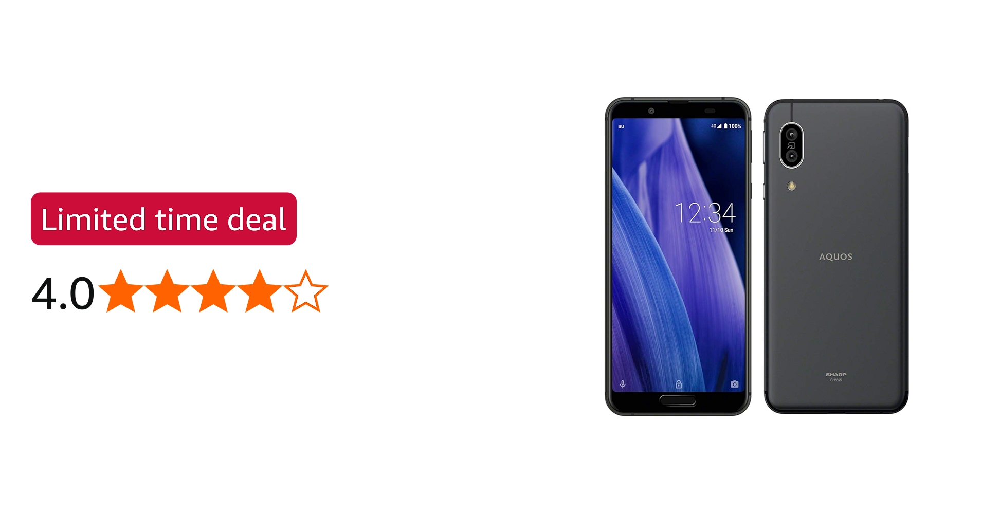 Amazon.co.jp: [Refurbished] SHARP AQUOS SENSE3 SHV45 au Black, 5.5