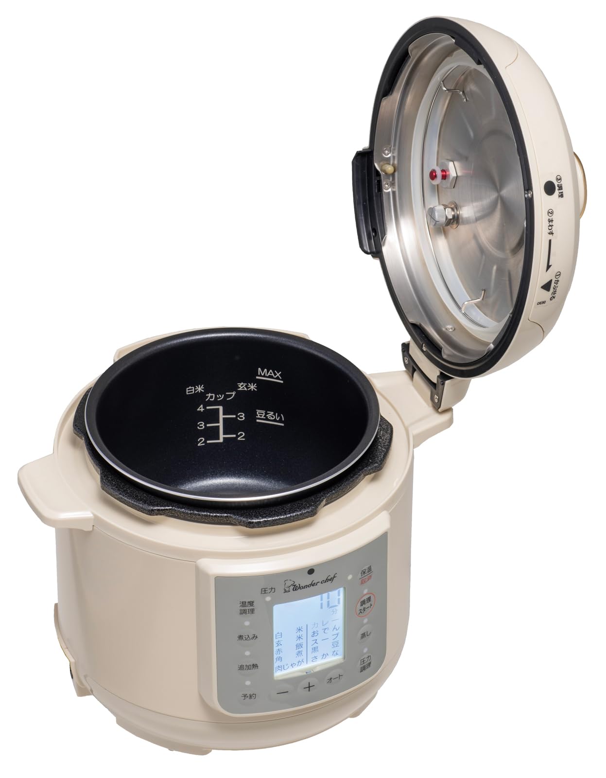 Amazon | ワンダーシェフ wonderchef 電気圧力鍋 楽ポン ヌージュ 4.0L