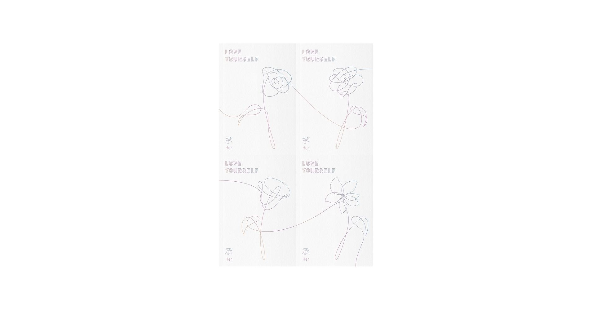 Amazon.com: BTS - Love Yourself 承 [Her] [L.O.V.E versions Set] 4 CD