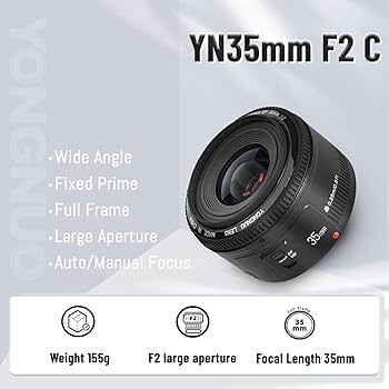 Amazon.com : YONGNUO YN35mm F2 Lens 1:2 AF/MF Wide-Angle Fixed