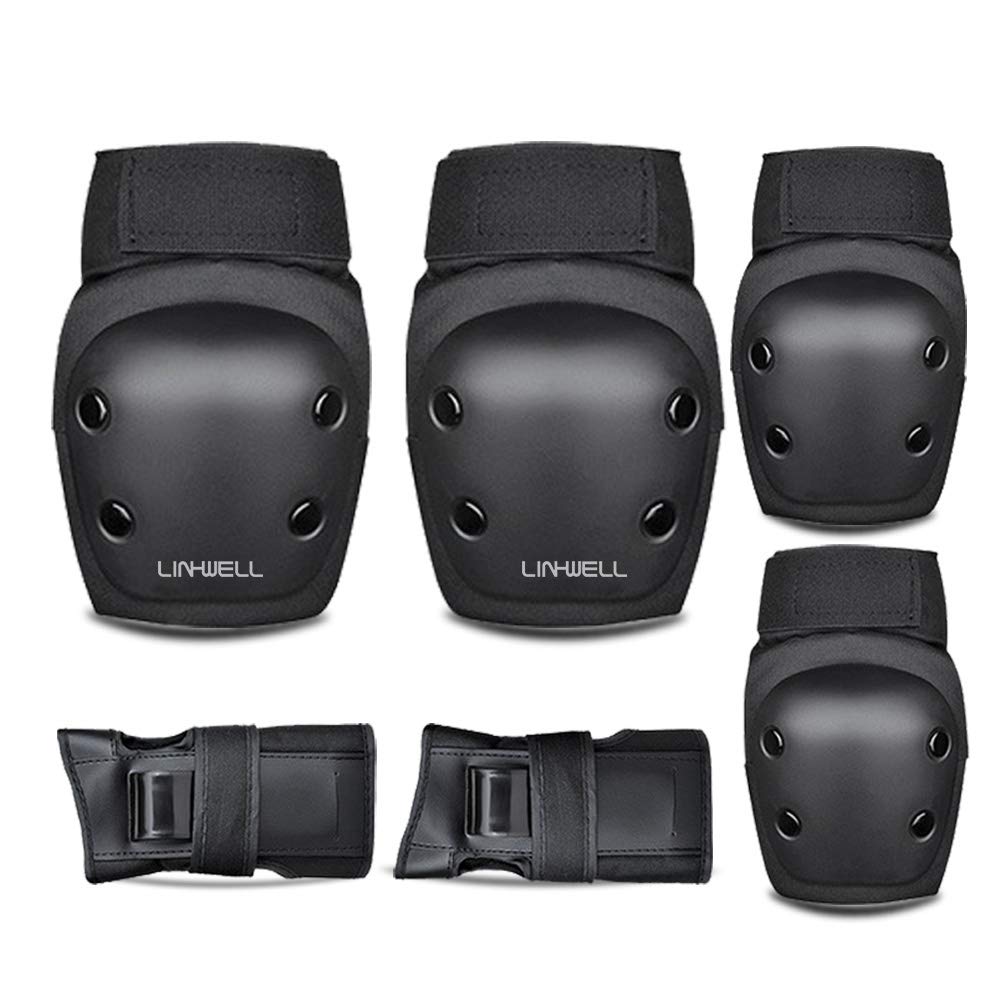 Amazon.co.jp: スケートボード プロテクター 6点セット 手首 肘 膝