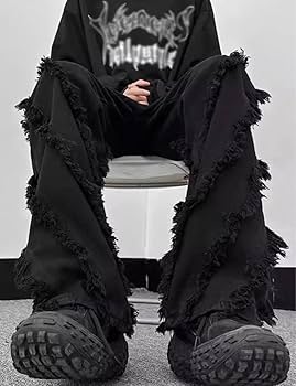 Amazon.co.jp: opium y2k grunge black wide denim super rare