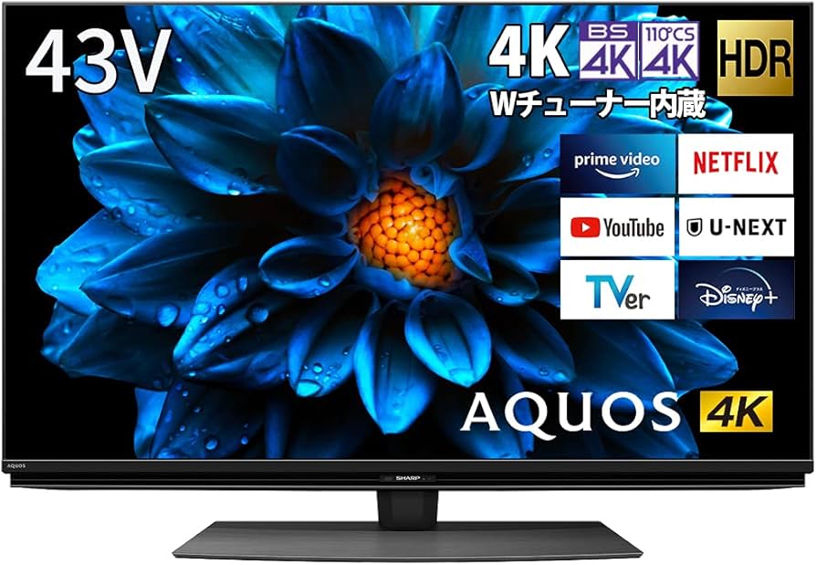Amazon | シャープ 43V型 4K 液晶 テレビ AQUOS 4T-C43DN2 N-Black