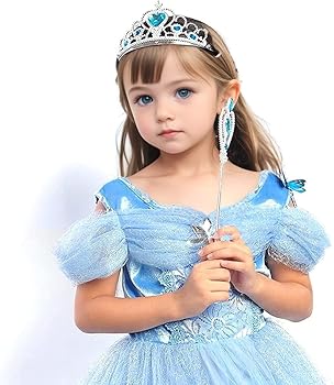Amazon.com: Kuzhi Frozen Crown Tiara and Wand Set – Silver Heart