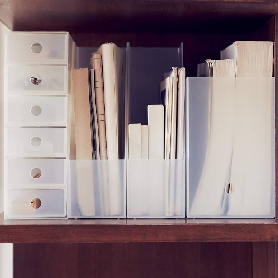 Amazon｜無印良品 ポリプロピレン小物収納ボックス6段・A4タテ 約幅11