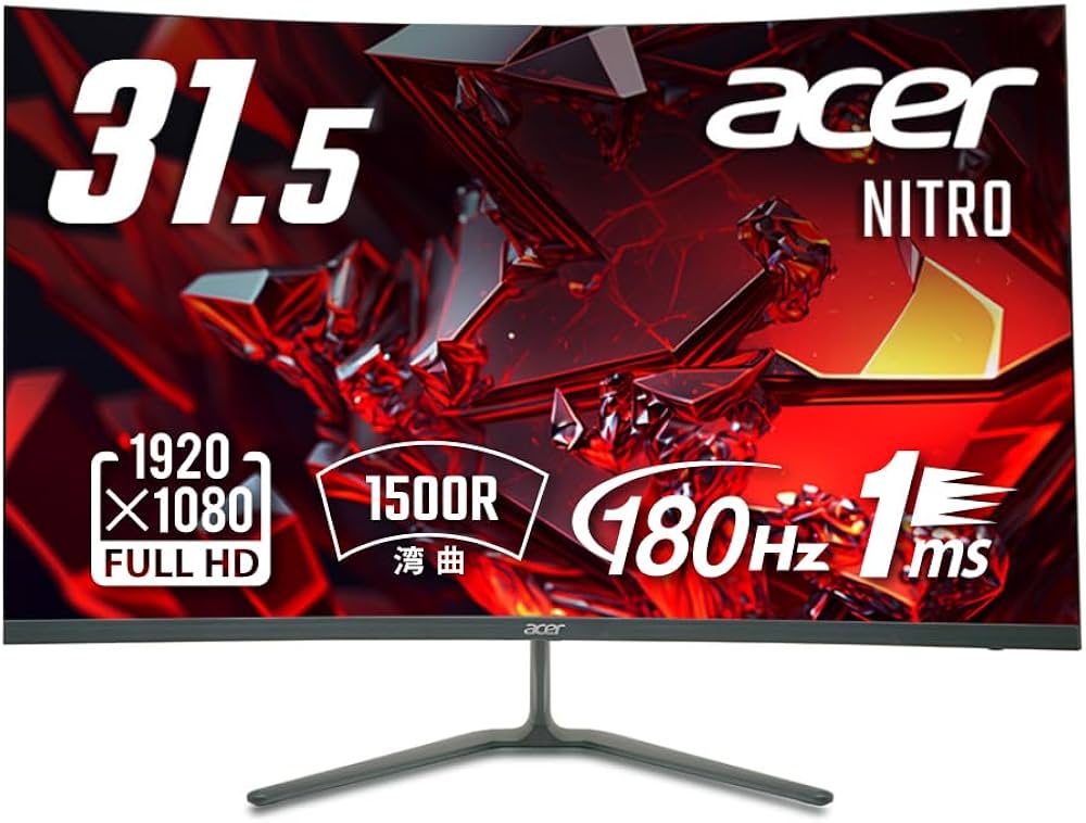 Amazon.co.jp: Acer ゲーミングモニター Nitro 31.5インチ 湾曲 IPS 非