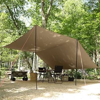 Amazon | [クイックキャンプ] ポリコットン レクタタープ 旧仕様モデル