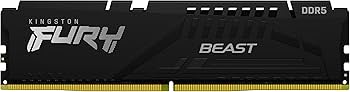 Kingston FURY Beast 16GB (2x8GB) 5200MT/s DDR5 CL40 Desktop Memory