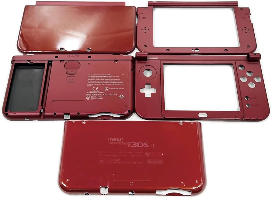 Amazon.co.jp: ダークレッド 3DSLL エクストラハウジングケースシェル